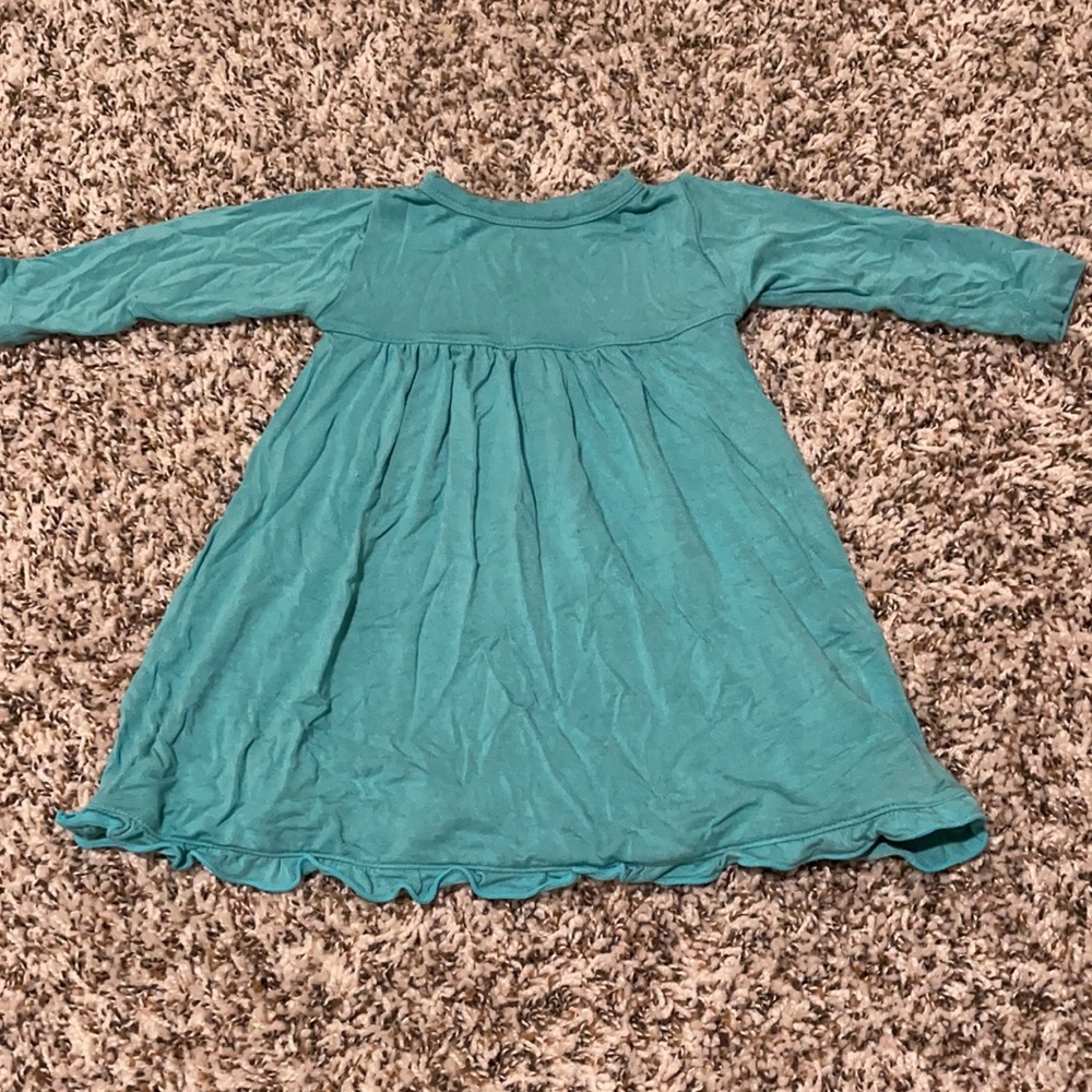 Kic Kee Pants long sleeve swing turquoise dress. Very soft!